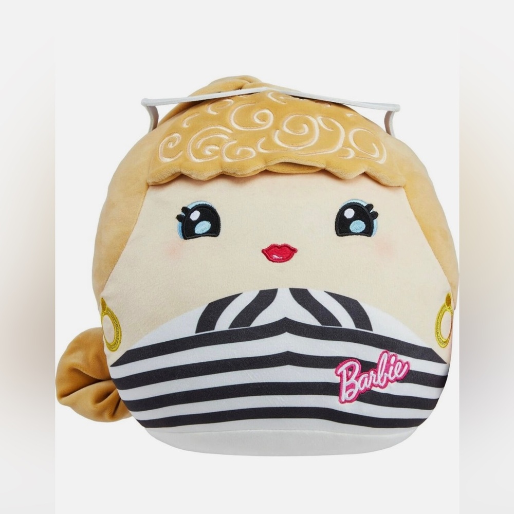Barbie Cuutopia Plush, 10-inch Soft Pillow Doll with Chevron Swimsuit